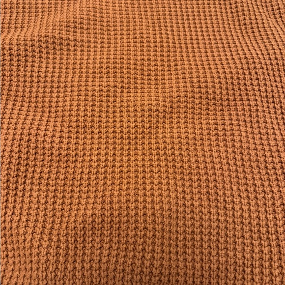 Free People Chunky Knit Mock Neck Turtleneck Funnel Neck Sweater Brown - Picture 6 of 8